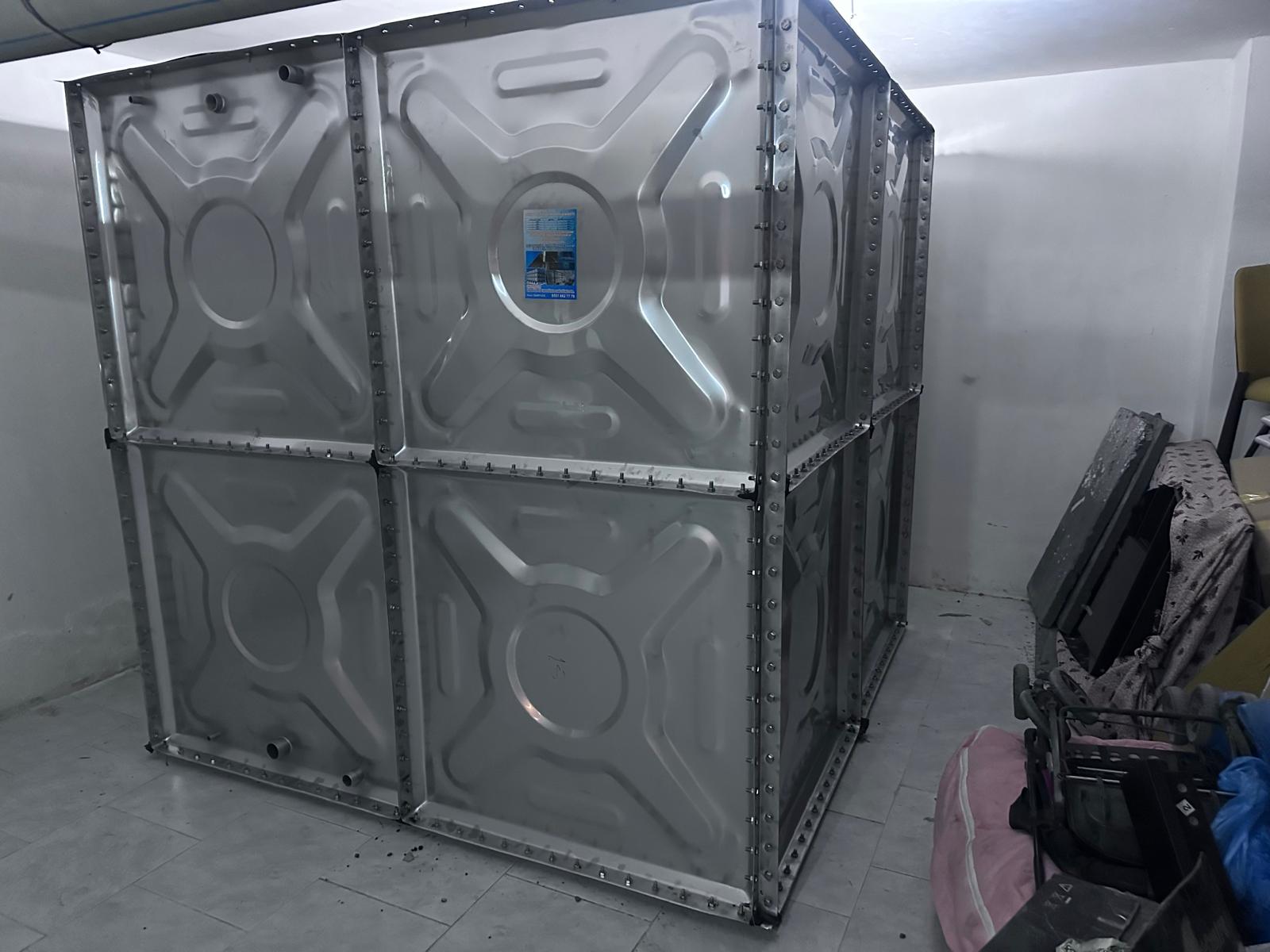 Konut projesi galvaniz modüler su deposu genel görünüm